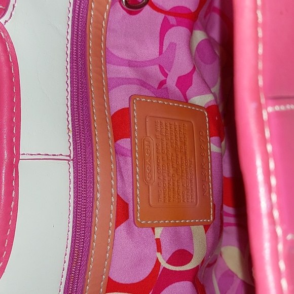 Coach Hand Woven Straw & Leather Small Tote Bag - Picture 12 of 13